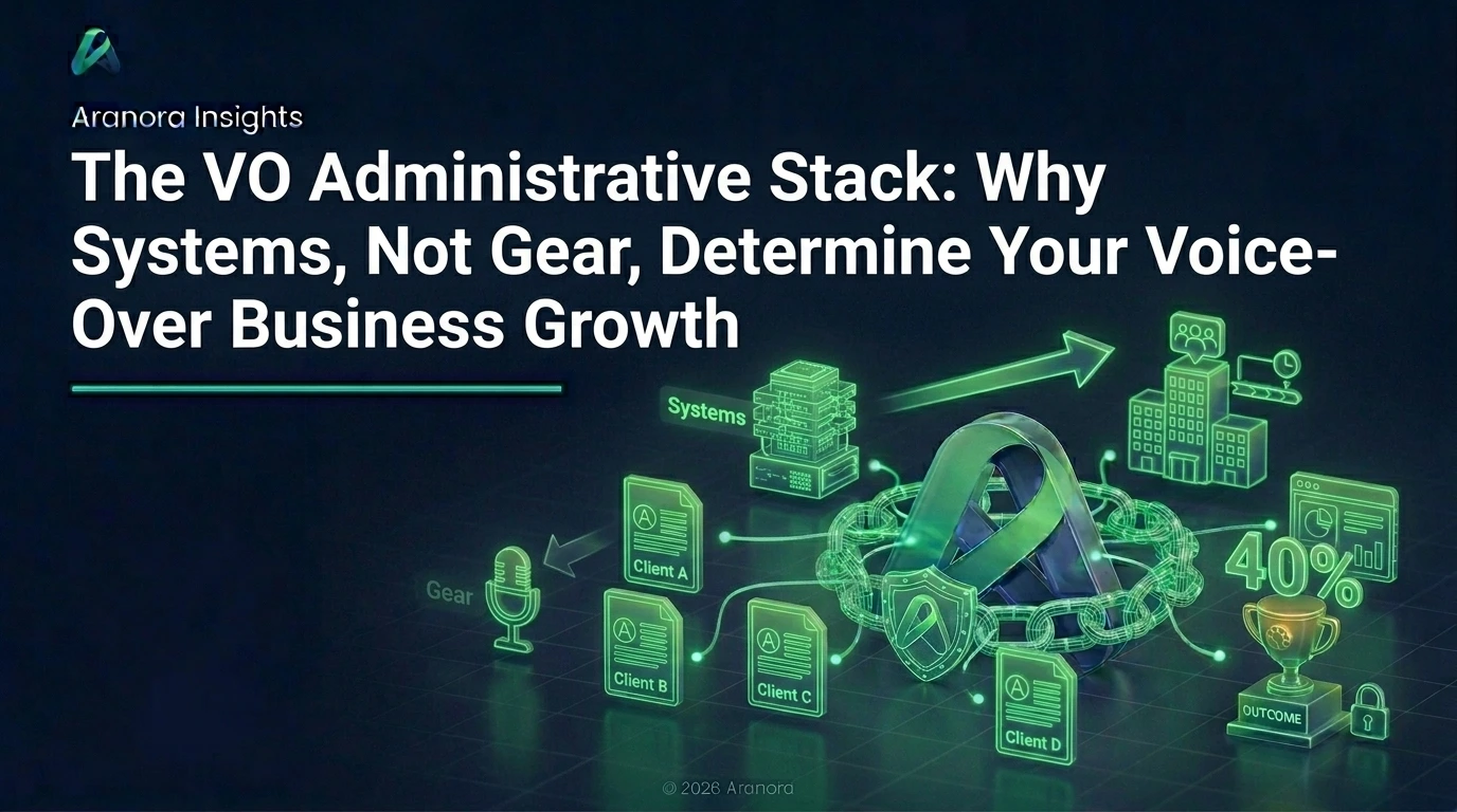 The VO Administrative Stack: Why Systems, Not Gear, Determine Your Voice-Over Business Growth